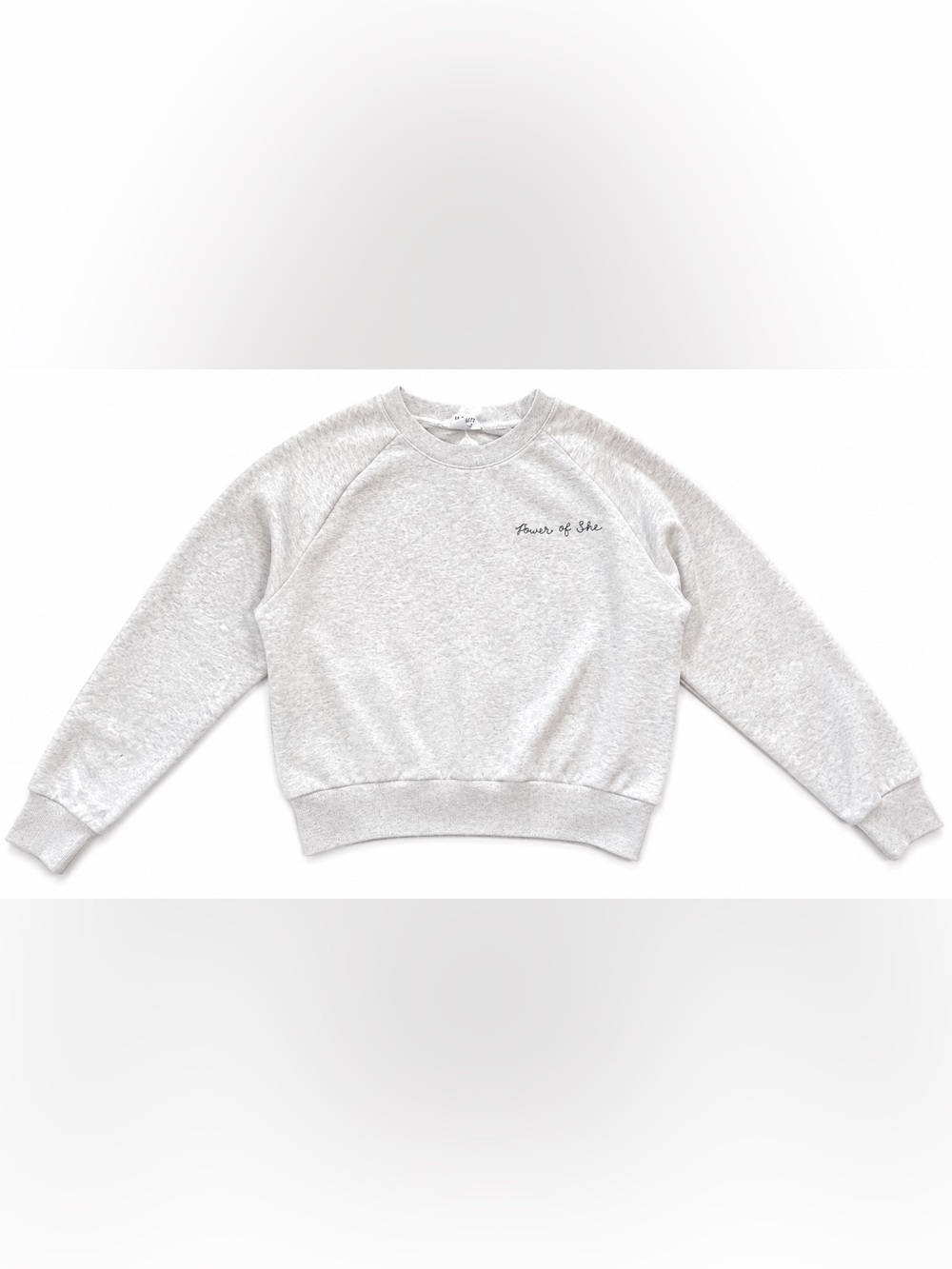 Athleta Power of She Crewneck Sweatshirt Oatmeal Heather L